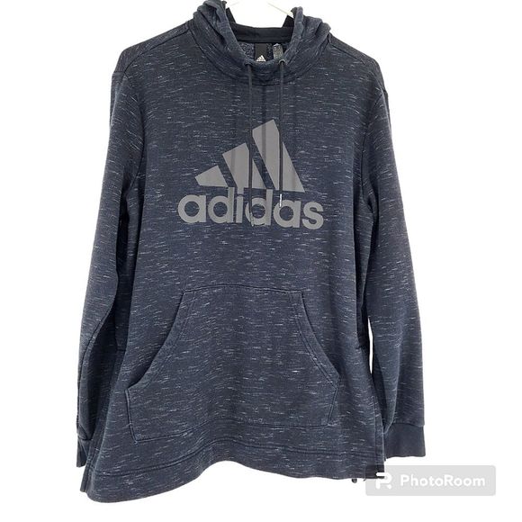 Adidas Womens‎ Black Hooded pullover Size Large - Picture 1 of 7